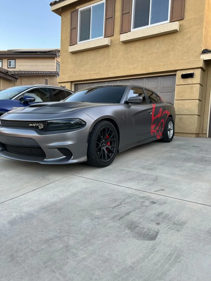 Tinted Dodge Charger with fresh film — MVP Tints Riverside